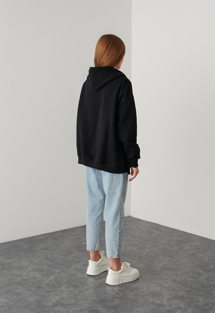 Soft Solid Bomber Jacket With Long Sleeves