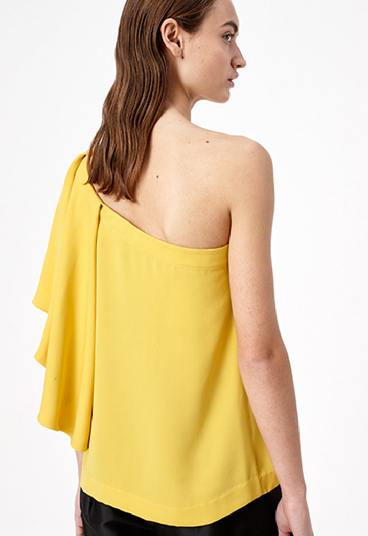 One Sided Frilled Blouse - Fresqa
