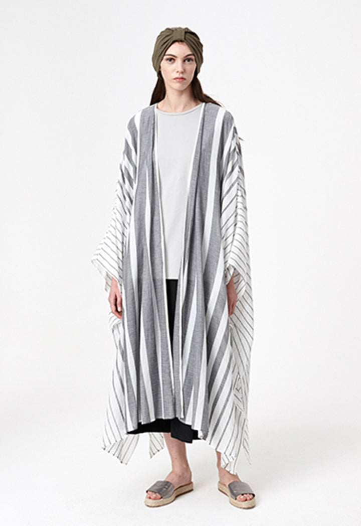 Stripes Grey Abaya - Fresqa