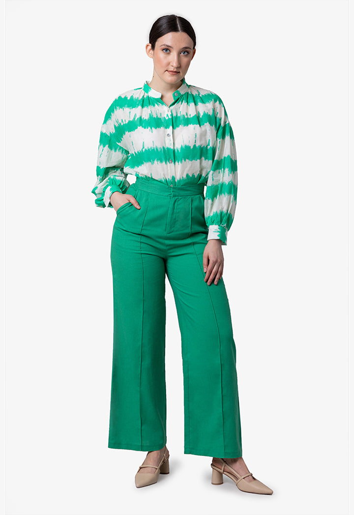 Single Pleat Straight Leg Trouser