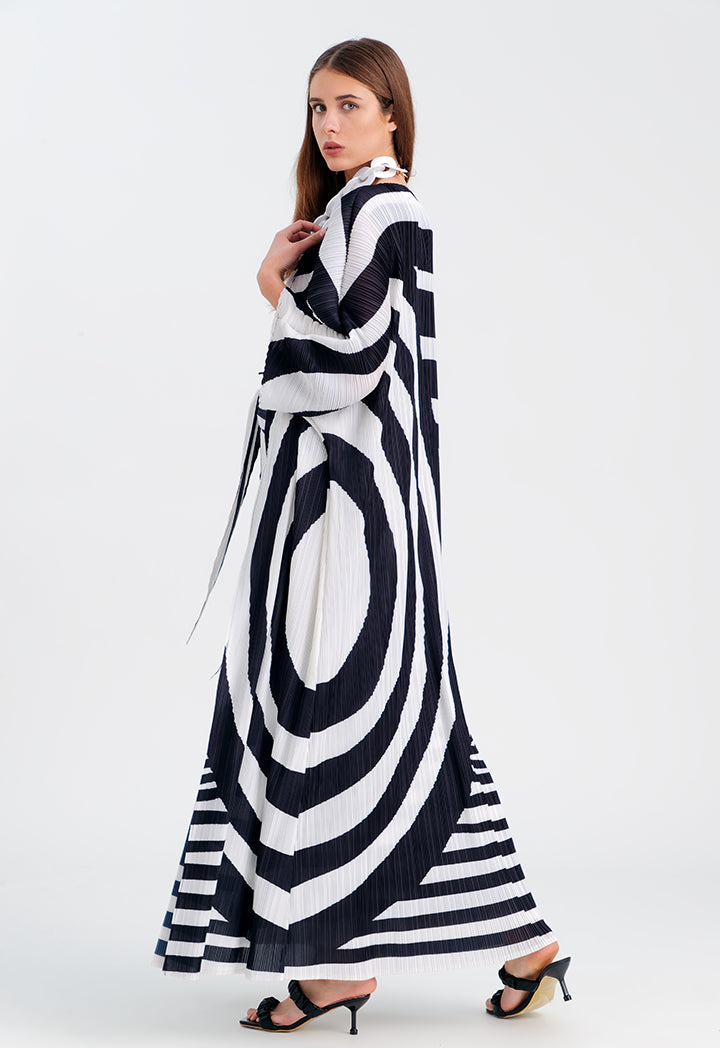 Swirl Printed Long Kimono