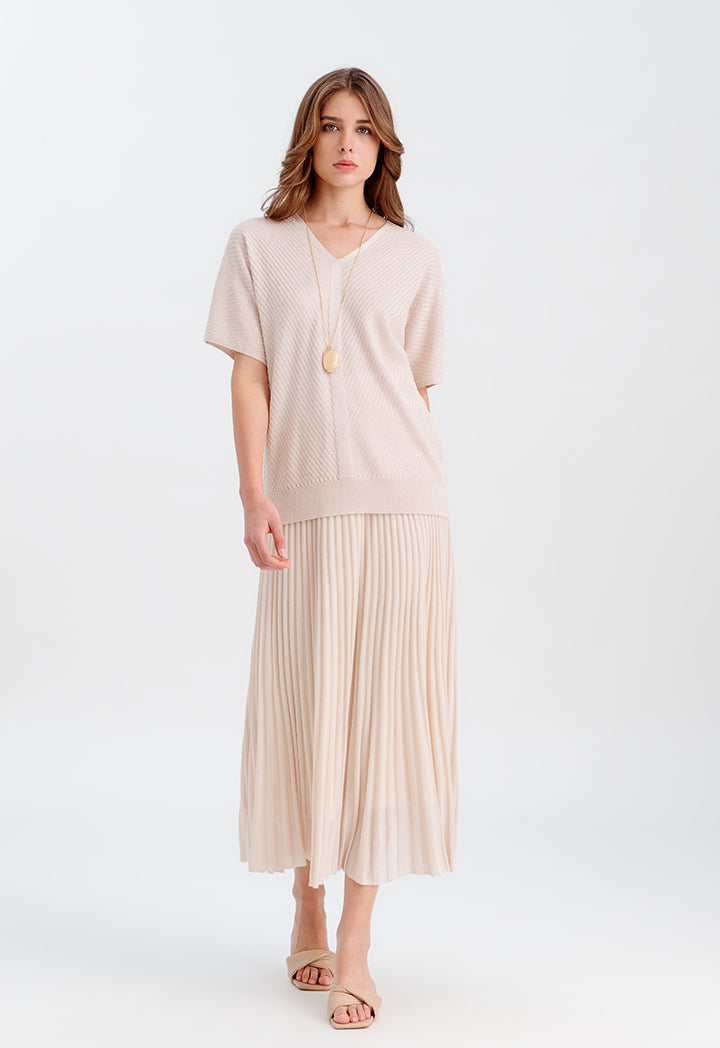 Soft Textured Skirt With Attached Lining