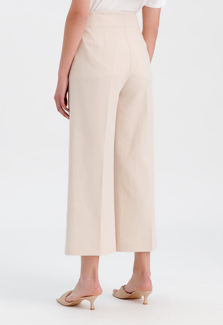 Solid Pleated Culottes