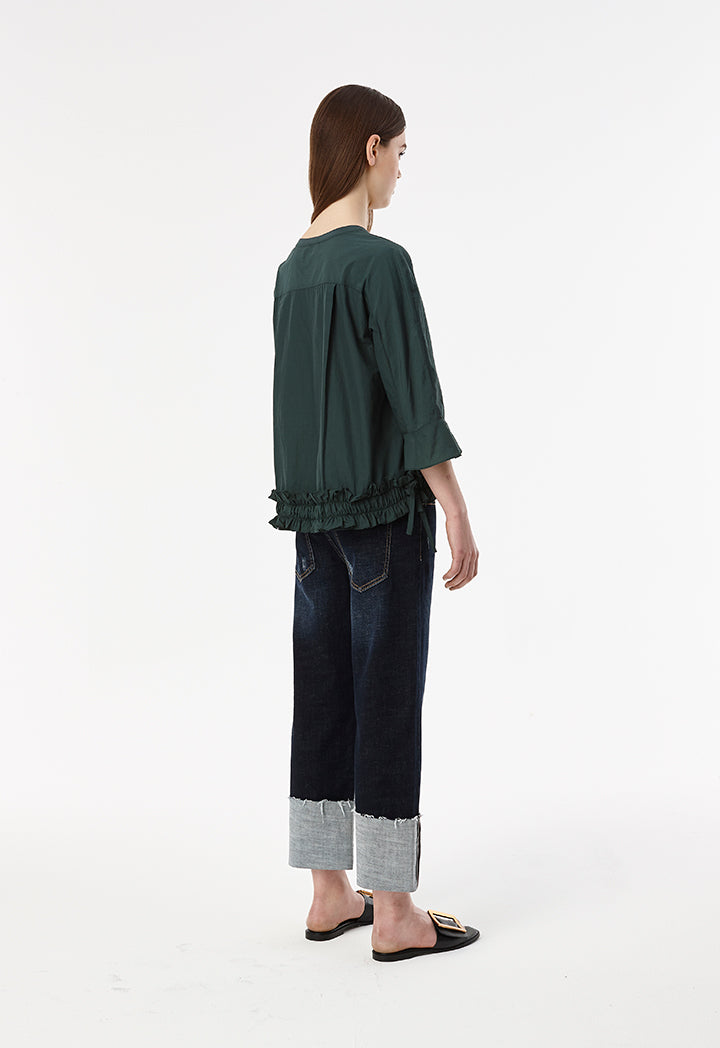 Frilled Hem Blouse