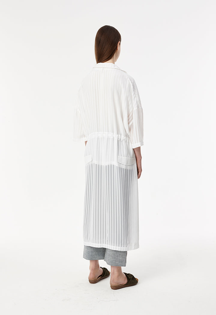 Ribbed See-Through Outerwear