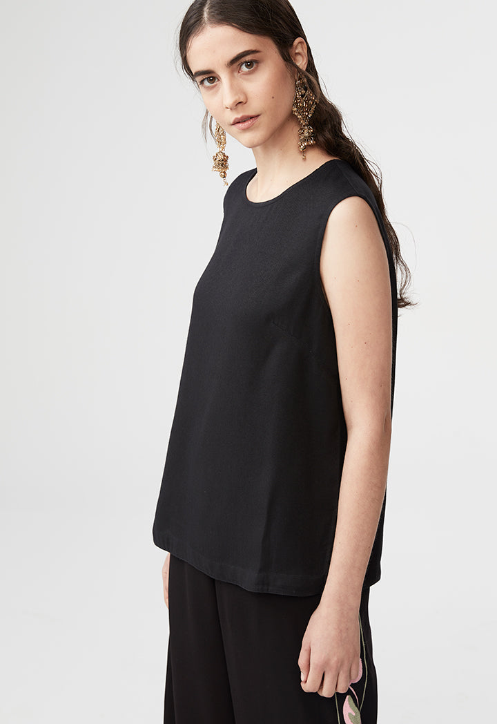 Twill Sleeveless Top