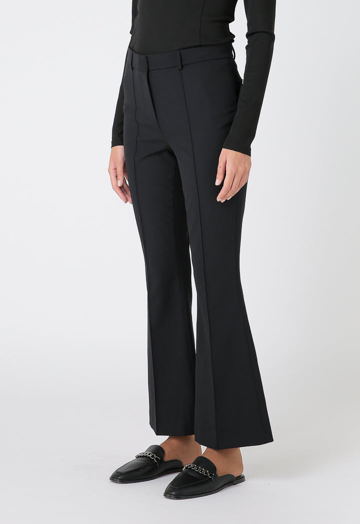 Pin Tucked Single Color Trouser