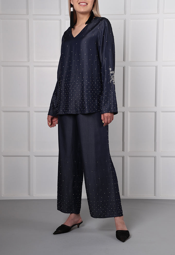 Studded Wide Leg Pants