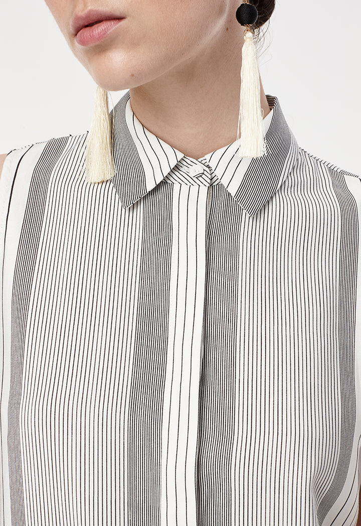 Collared Sleeveless Shirt