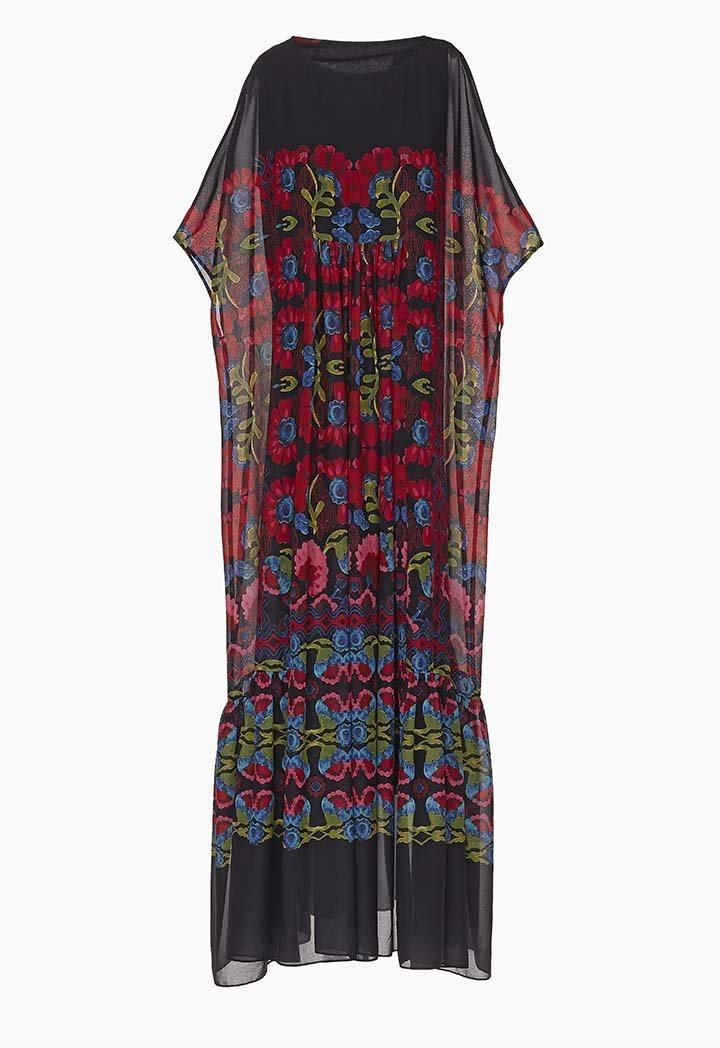 Printed Pocho Dress