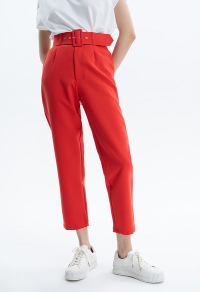 Solid Trouser with Belt