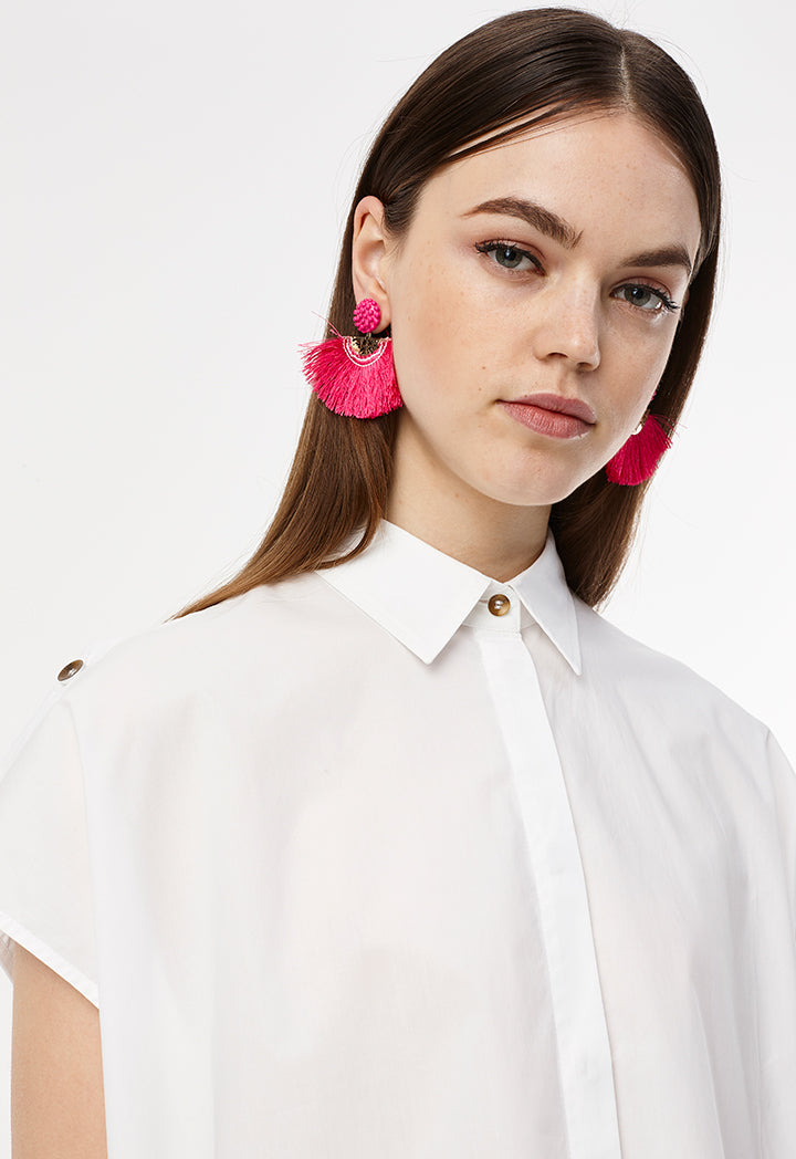 Square Button Blouse