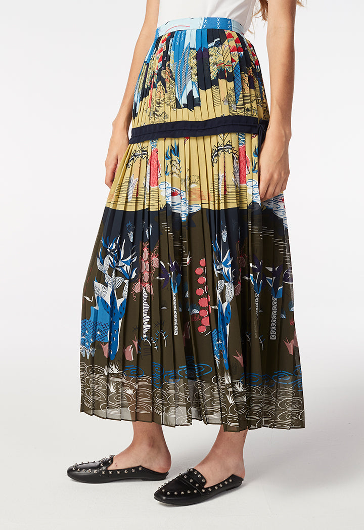 Oriental Crepe Skirt - Fresqa