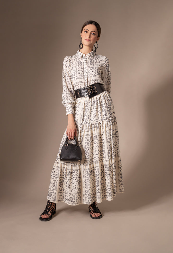 Bandana Printed Tiered Skirt