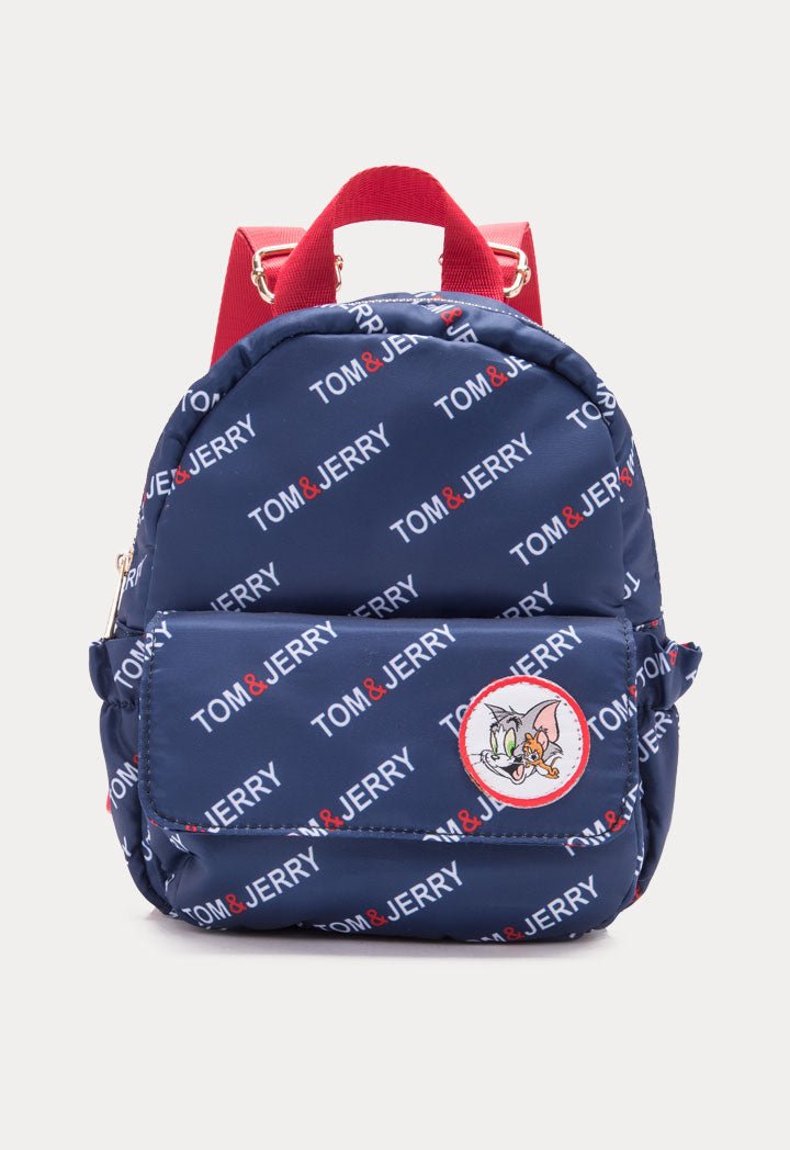 Tom And Jerry Printed Patch Backpack