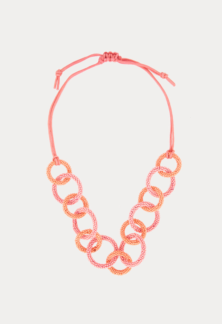 Beaded Chain Loop Necklace