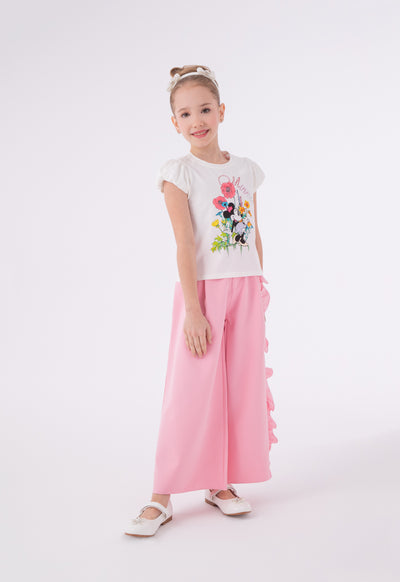 Mickey Mouse Fashion Puff Sleeves T-Shirt
