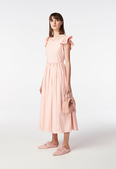 Pleated Embroidery Dress - Fresqa