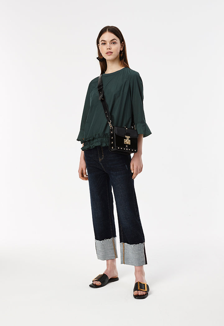 Frilled Hem Blouse