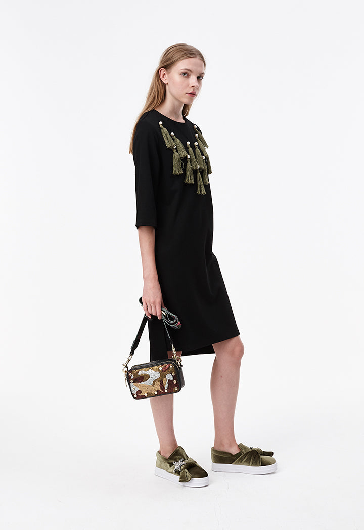 Tassled Detailing Dress - Fresqa