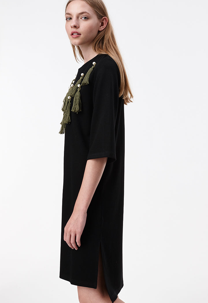 Tassled Detailing Dress - Fresqa