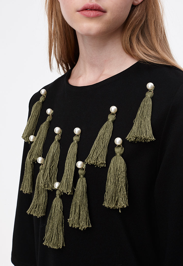 Tassled Detailing Dress - Fresqa