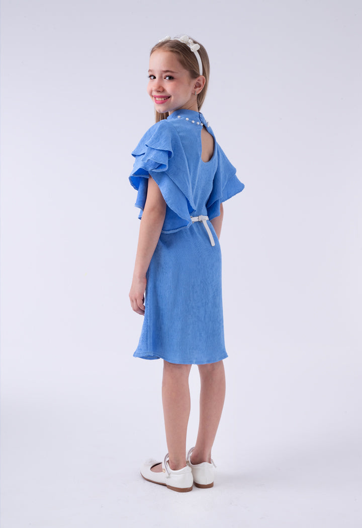 Pearl Stud Ruffle Dress
