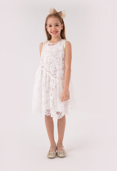 Sleeveless Lace Cute Dress