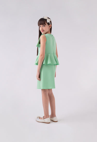 Uneven Bow Sleeveless Dress