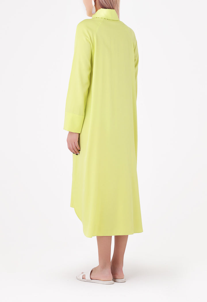 Rayon High-Low Shirt Dress