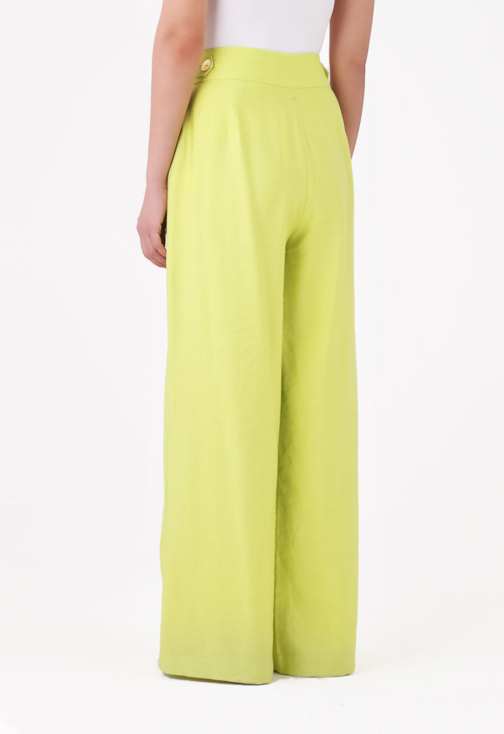 Side Tab Wide Leg Trouser