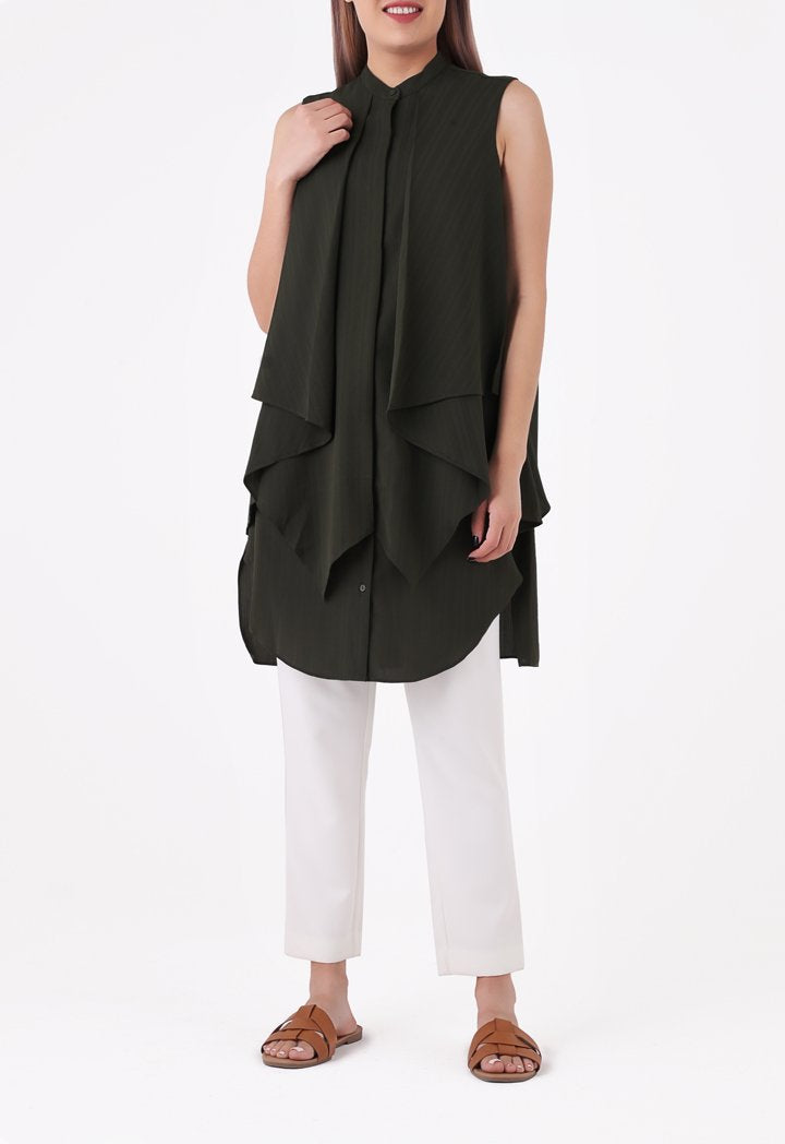 Layered Sleeveless Blouse