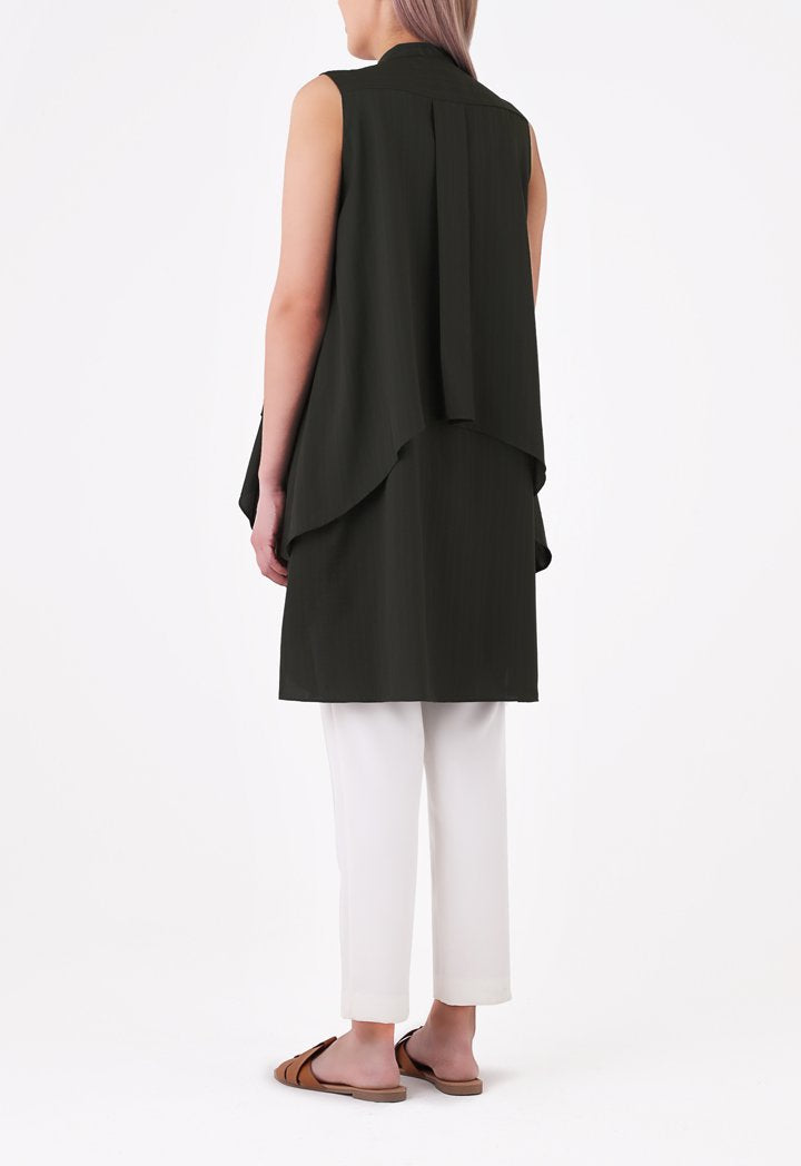 Layered Sleeveless Blouse