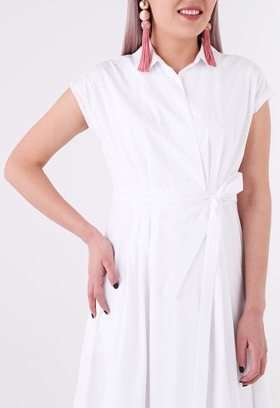 Collared Wrap Dress