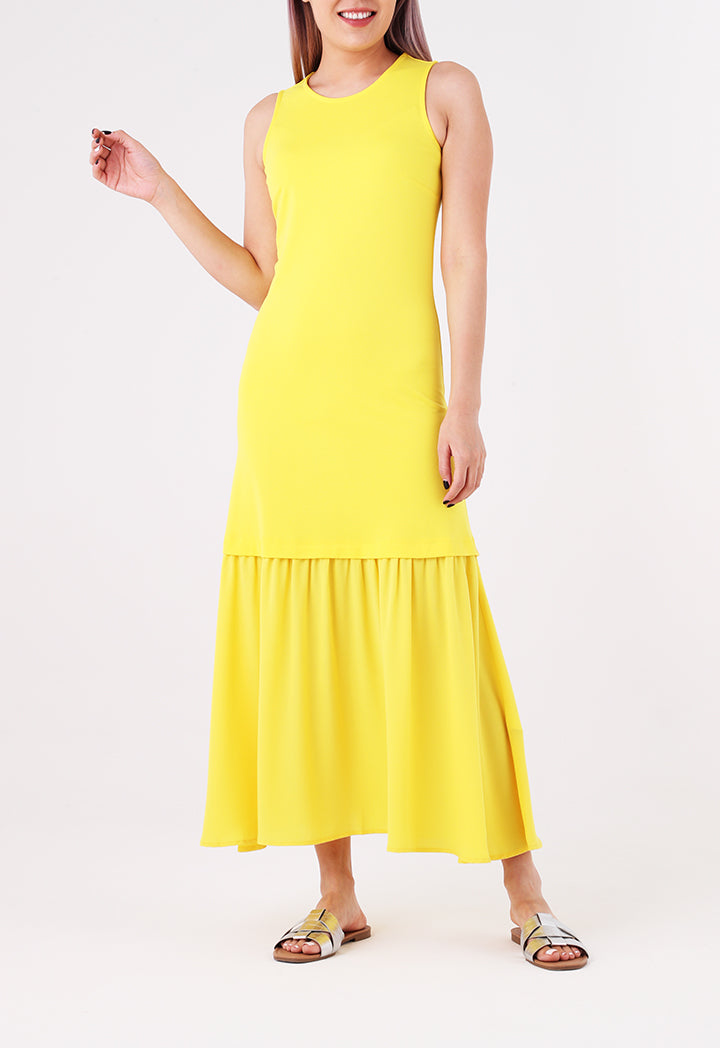 Plain Flare Hem Dress