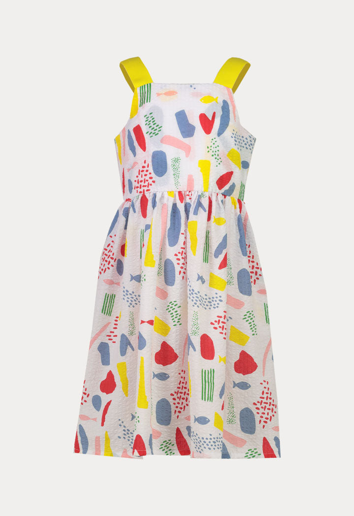 Elastic Strap Printed Dress