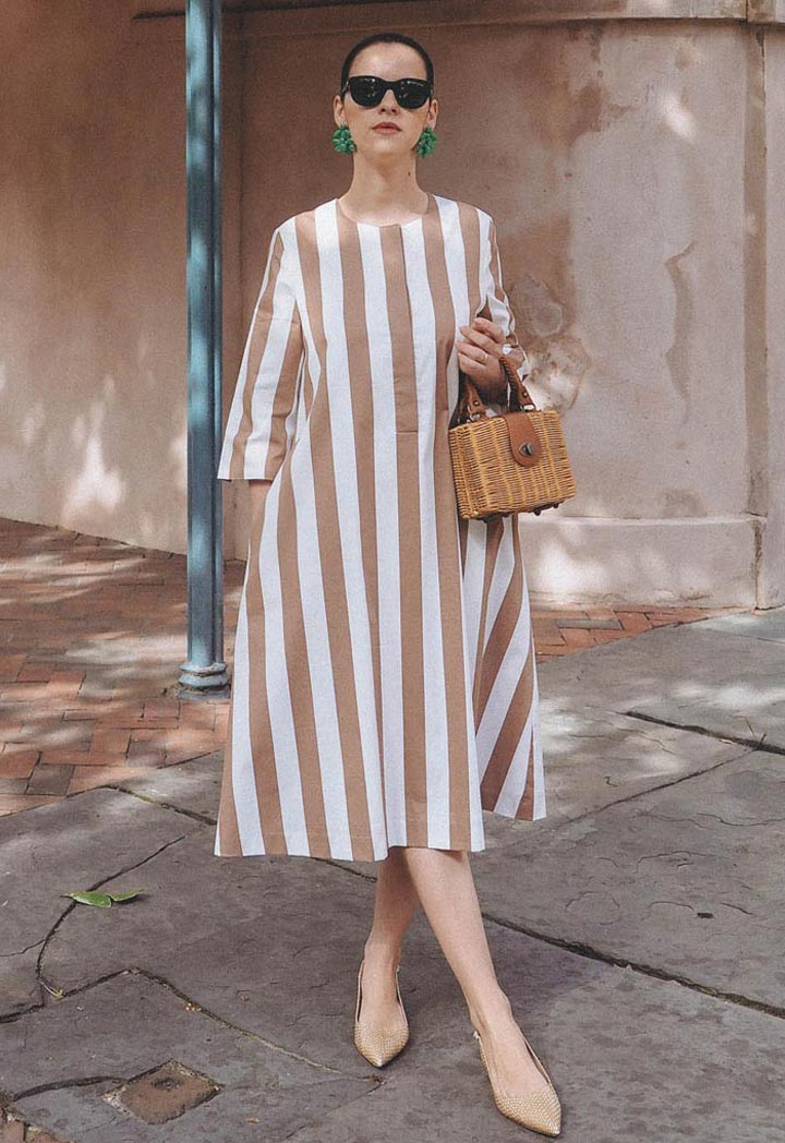 Striped Midi Dress