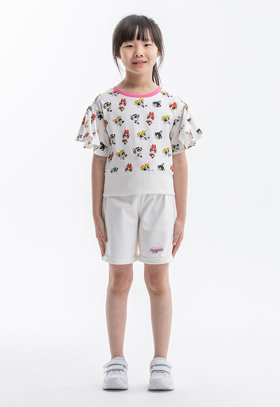 Powerpuff Girls Printed T-Shirt and Shorts Set