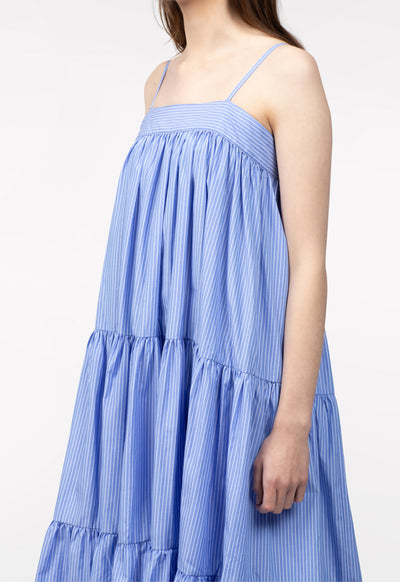 Striped Wide A-Shape Dress - Fresqa