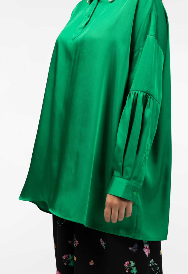 Oversized Seamed Sleeve Shirt