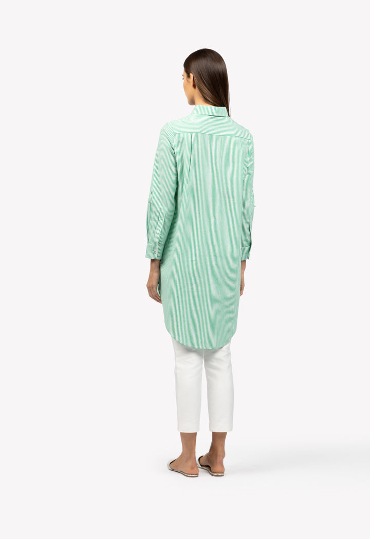 Flower Embroidered Shirt
