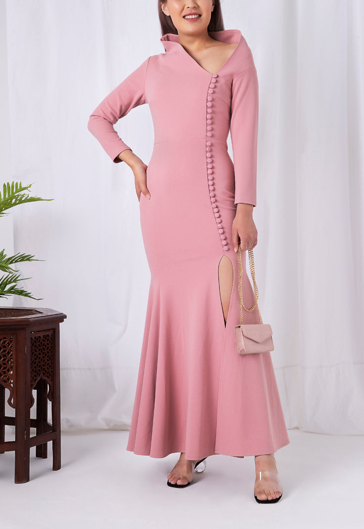 Asymmetric Neckline Mermaid Dress
