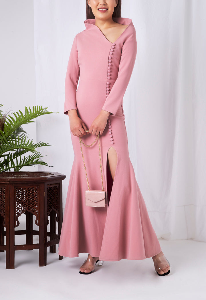 Asymmetric Neckline Mermaid Dress