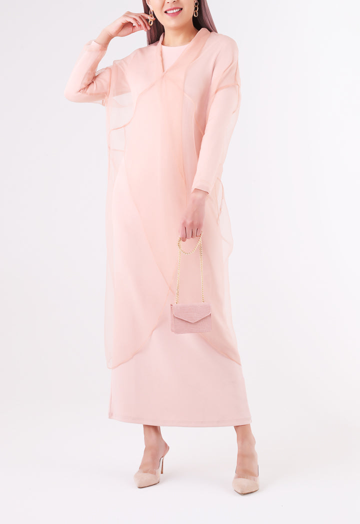 Overlap Organza Long Top