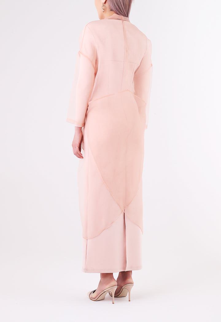 Overlap Organza Long Top