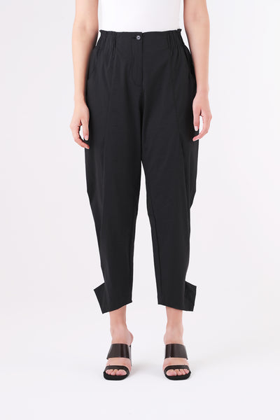 Elastic Back Waist Peg Leg Trouser