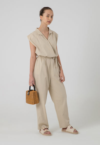 Solid Belted Jumpsuit