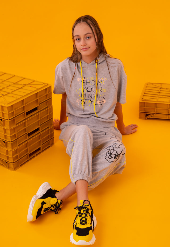 Minnie Mouse Melange Bias Tape Jogging Pants