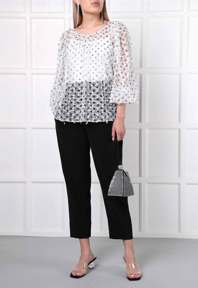 Polka Dot Tulle Blouse