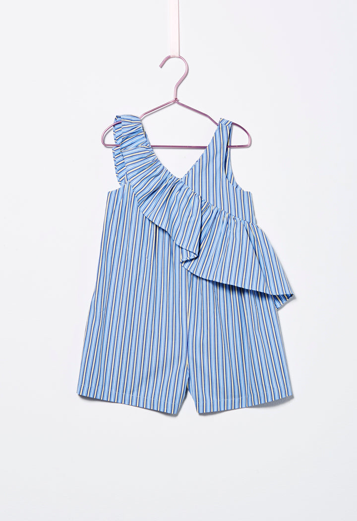 Stripe Frill Short Jumpsuit